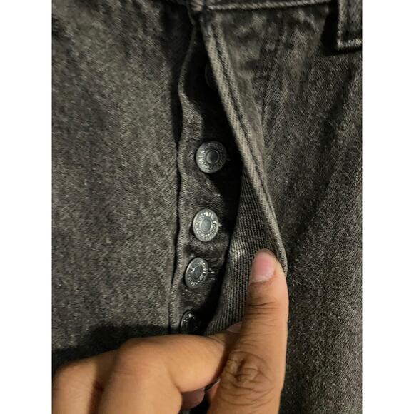 Vintage Levis 501 XX Jeans Juniors 13 Black Gray Stonewash Button Fly Made 90s - Picture 3 of 9